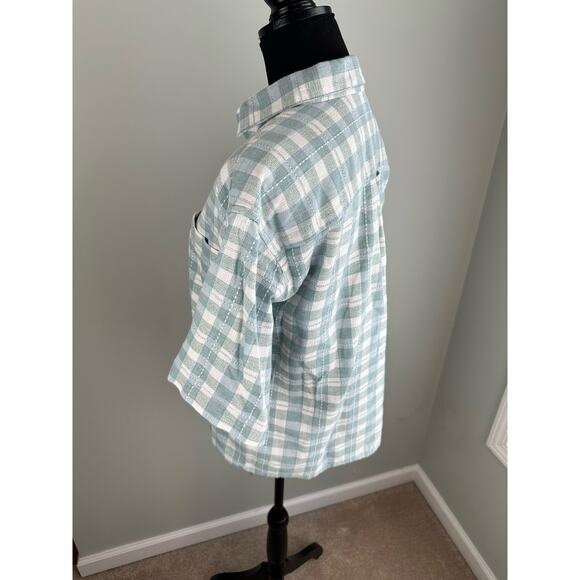 Vintage Company One Plaid Short Sleeve Button-Up - Large - Picture 4 of 7